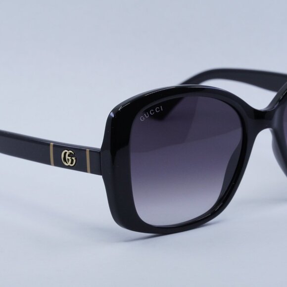 ?️ New Gucci GG0762S 001 Sunglasses - Black Frame, Grey Gradient Lenses main image 11